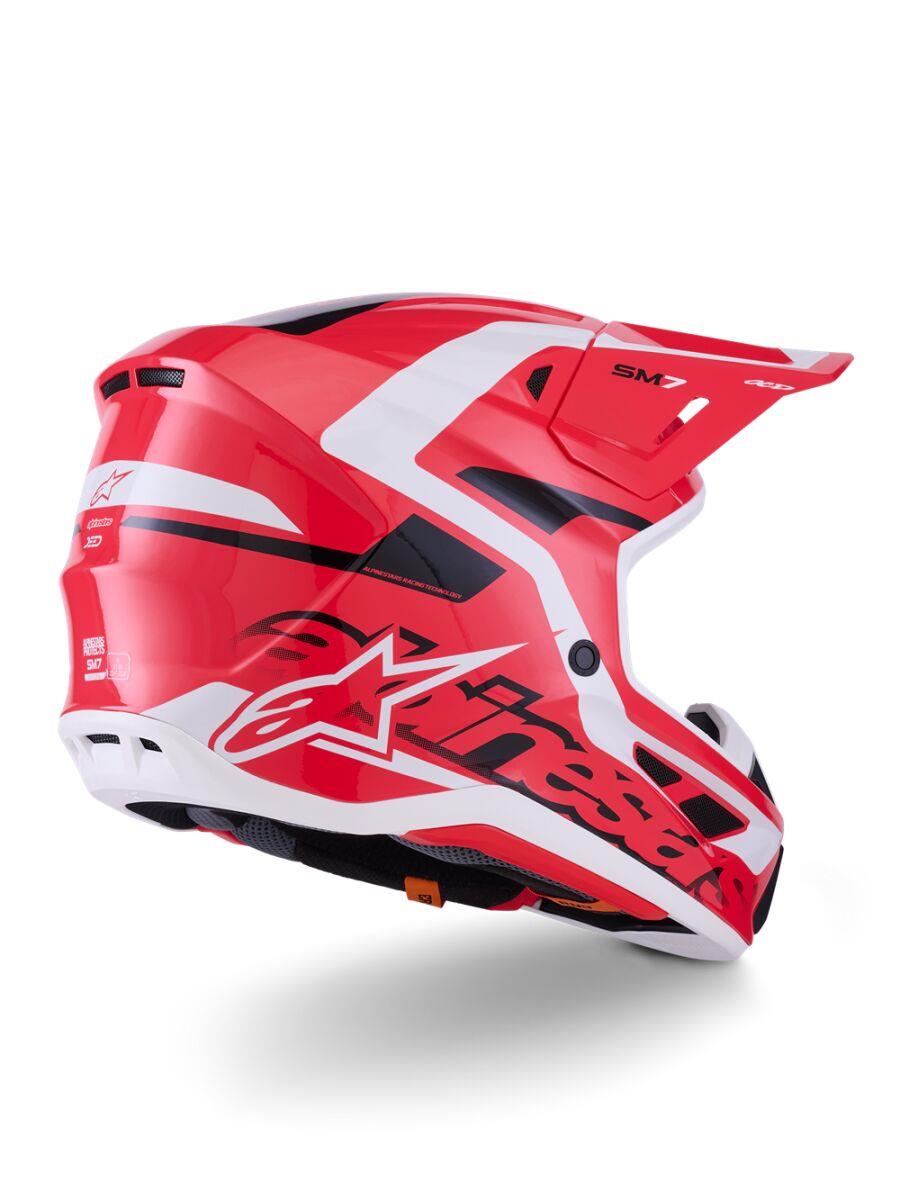 ALPINESTARS SM7 Deed Helmet RED/BLK/WH 2025 Model