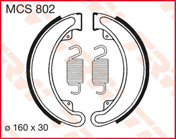 Trw Brake Shoes For Honda TRX 300 FW 4X4 1973-2000 Set MCS802