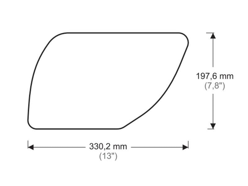 Puig Side Tank Pad Protector Black 0543V