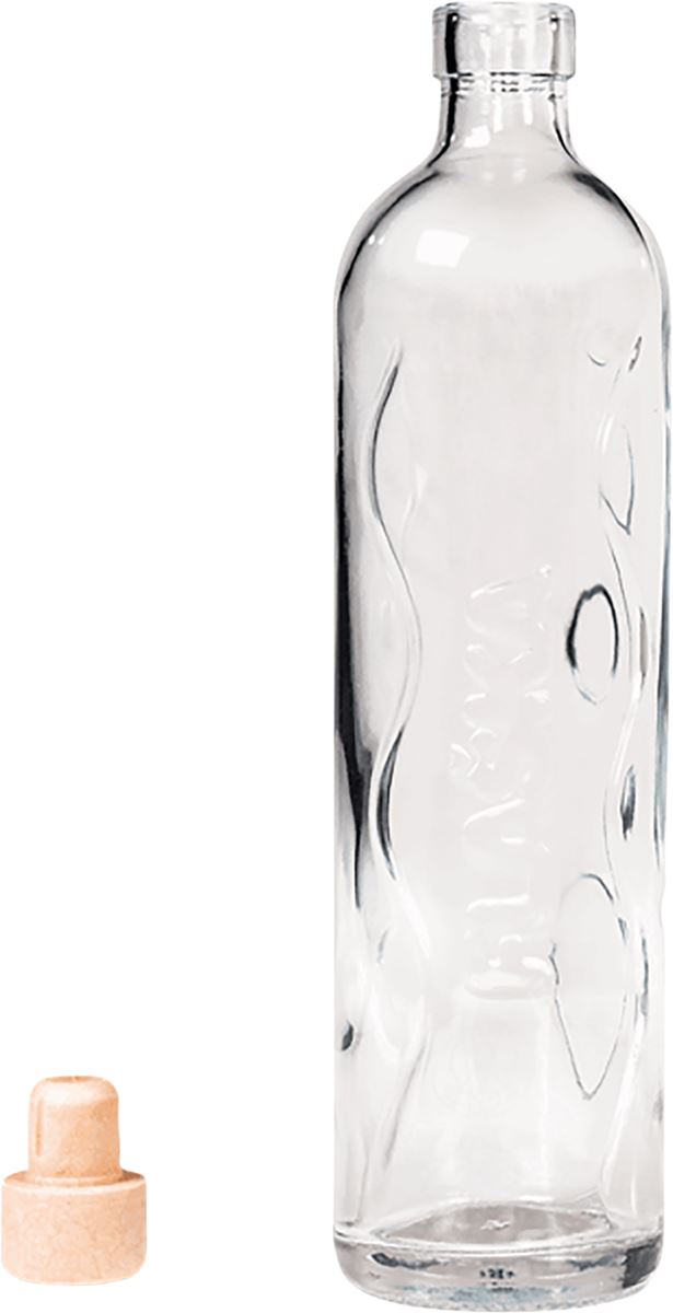 Akrapovic Glass Bottle Black Red White Cork Top 801915