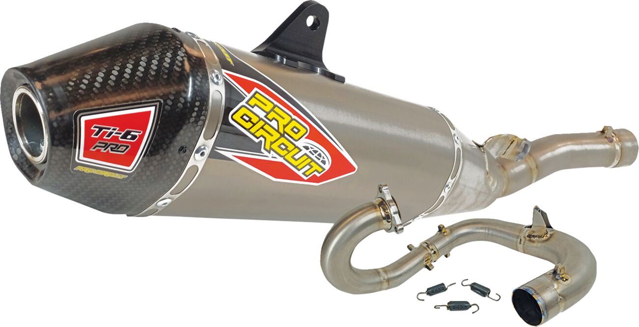 PRO CIRCUIT Ti-6 Pro Titanium Exhaust System With Carbon End Caps To FIt Yamaha YZF450