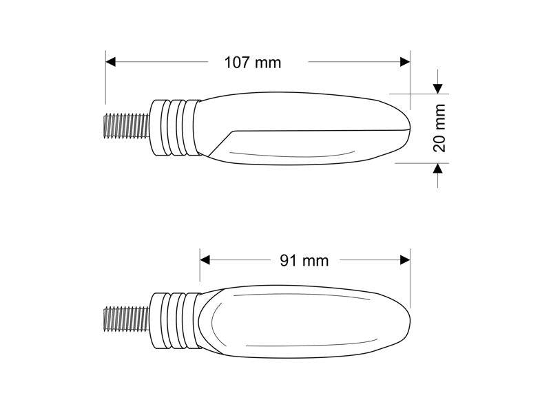 Puig Cigar LED Indicators Black 8460W