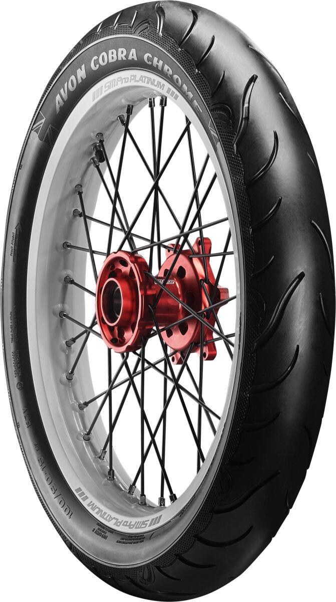 Avon Cobra Chrome AV91 Tyre 130/70B18 69H TL Excellent Wet Braking 640579