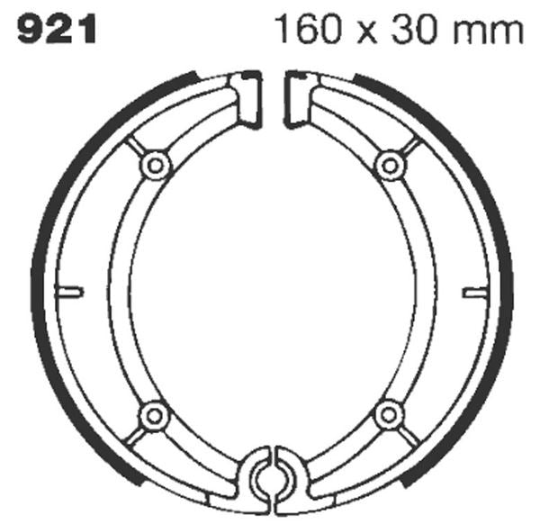 EBC Standard Brake Shoes For Aprilia CLASSIC 125 1980-2001 Set 921
