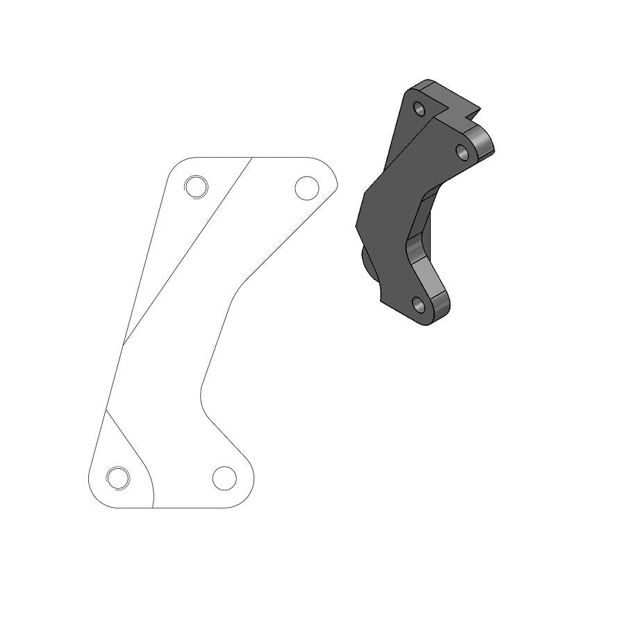 Moto-Master Street Rotor Adapter Bracket For Yamaha WR 250 F 2005-2016 211033