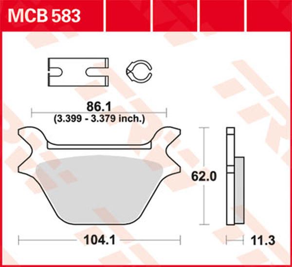 Trw All Round Sintered Metal Brake Pads For Harley XLH 883 1987-1999 MCB583