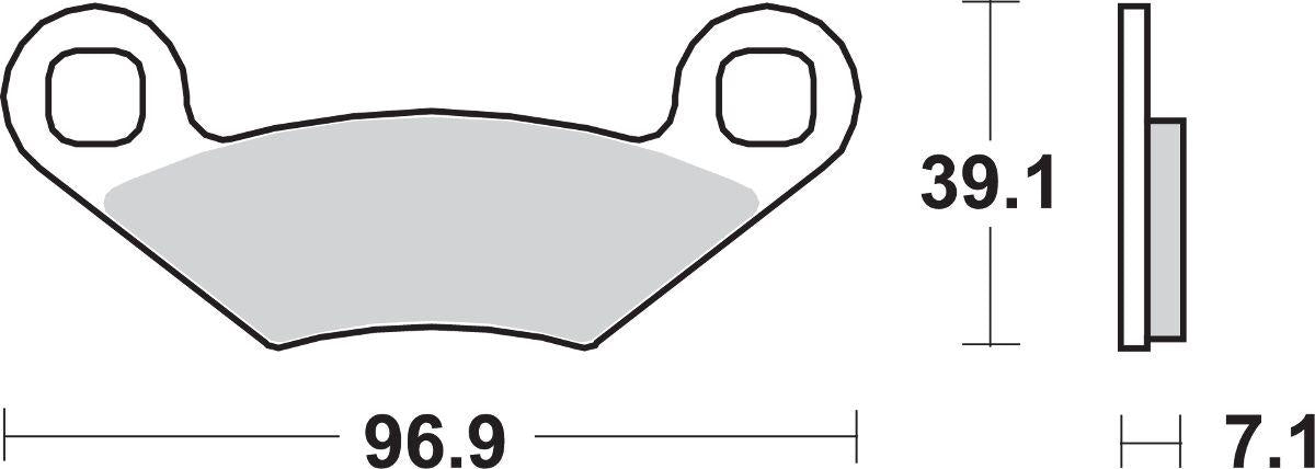 Sbs All-Terrain Sintered Brake Pads For Polaris Ranger RZR 800 1988-2014 642ATS