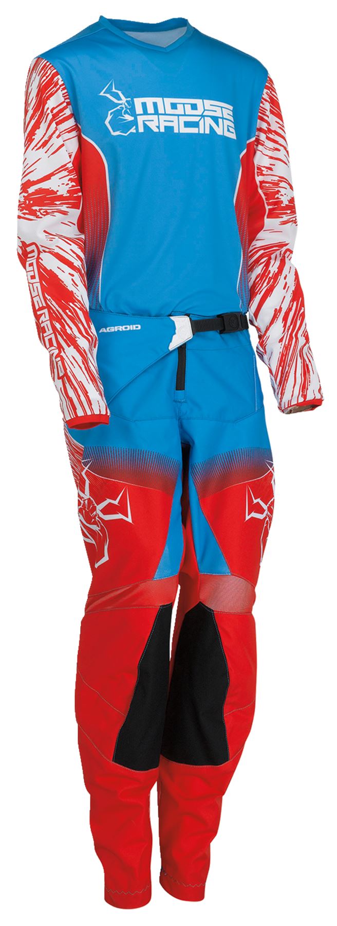 Moose Racing Trousers Youth Agroid Red/White/Blue 24 Model