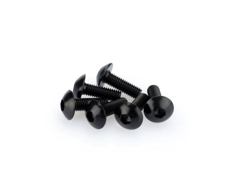 PUIG M5 Domed Screws 15mm x 6 Black Universal 0543N