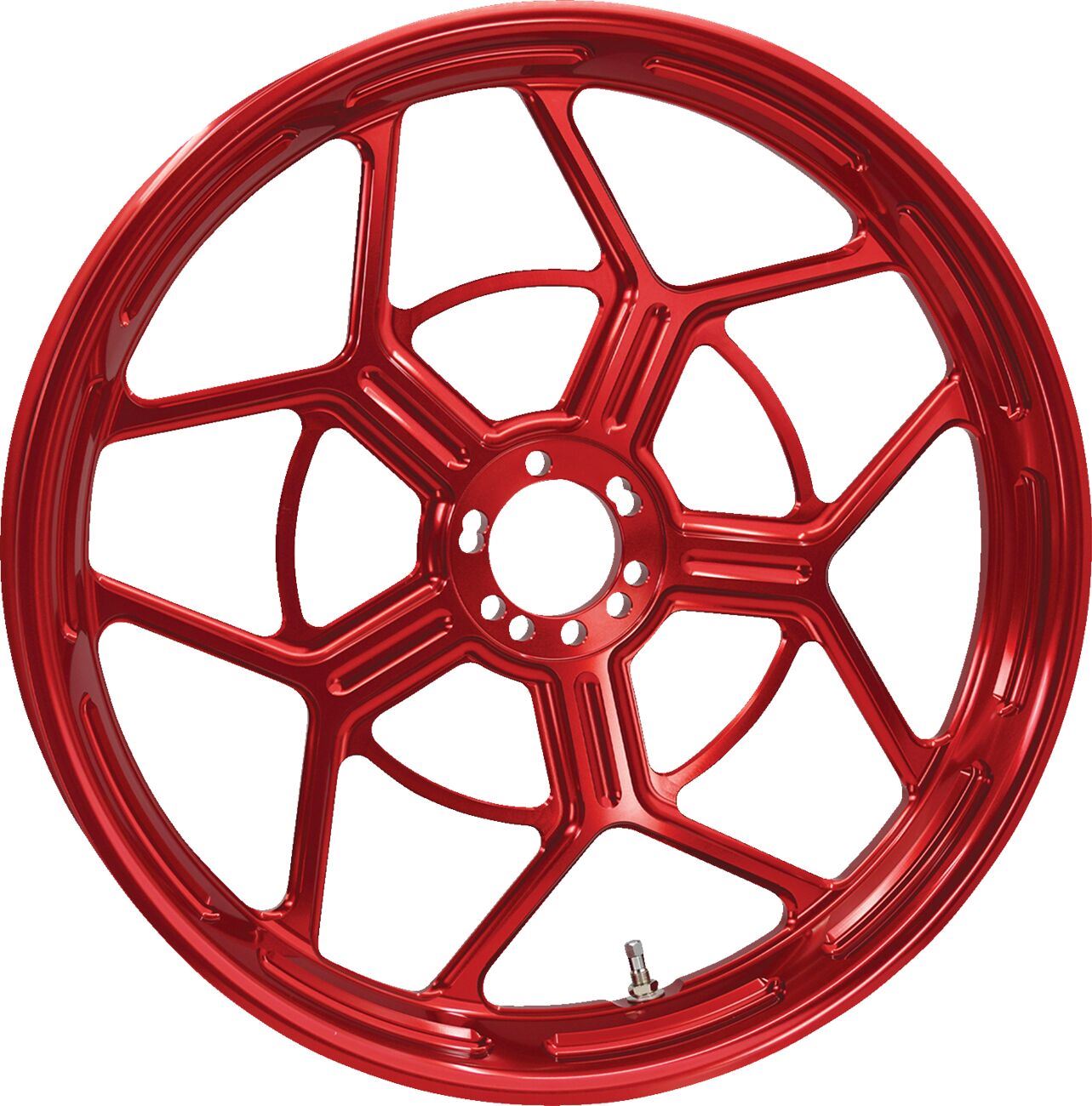 Arlen Ness Speed 5 Forged Wheel Red Aluminum 21X3.50 Anodized 71-588