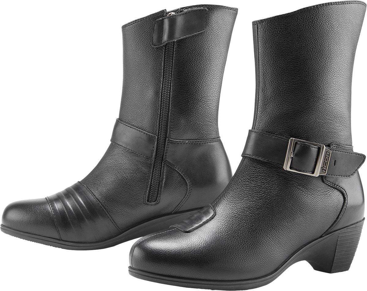 ICON Women's Tuscadero™ Motorcycle Boots Black 2023 Model