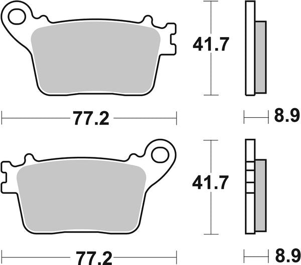 Sbs HF Street Ceramic Organic Brake Pads For Suzuki GSX-R 600 2006-2026 834HF