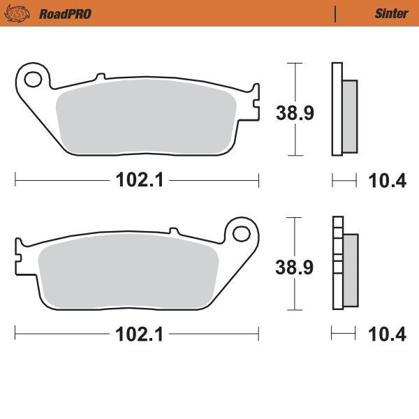 Moto-Master RoadPRO Sinder Brake Pad Rear For Honda ST 1100 1992-2011 403002
