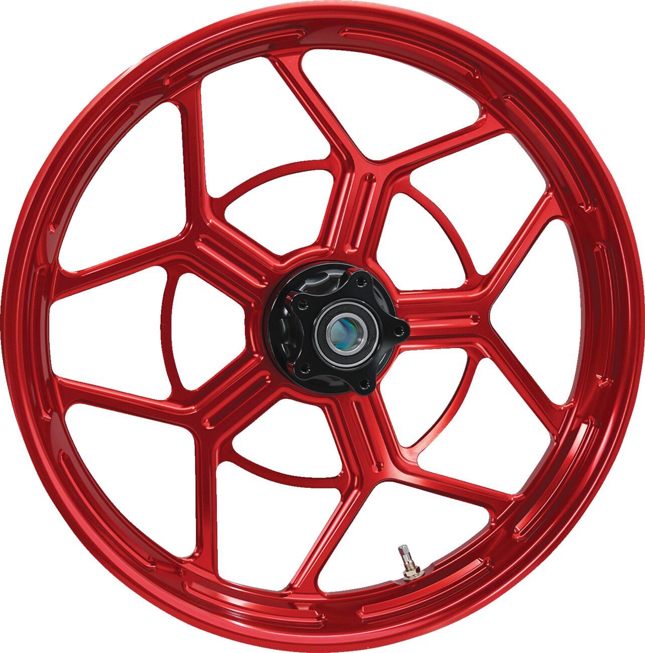 Arlen Ness Speed 5 Forged Wheel Red Aluminum 19X3.25 Anodized 71-587
