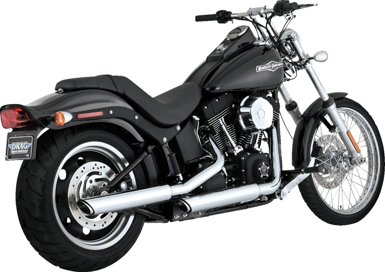 Vance & Hines 3" Twin Slash Slip-On Mufflers Chrome For HD FXCWC 1584 07-09 16834