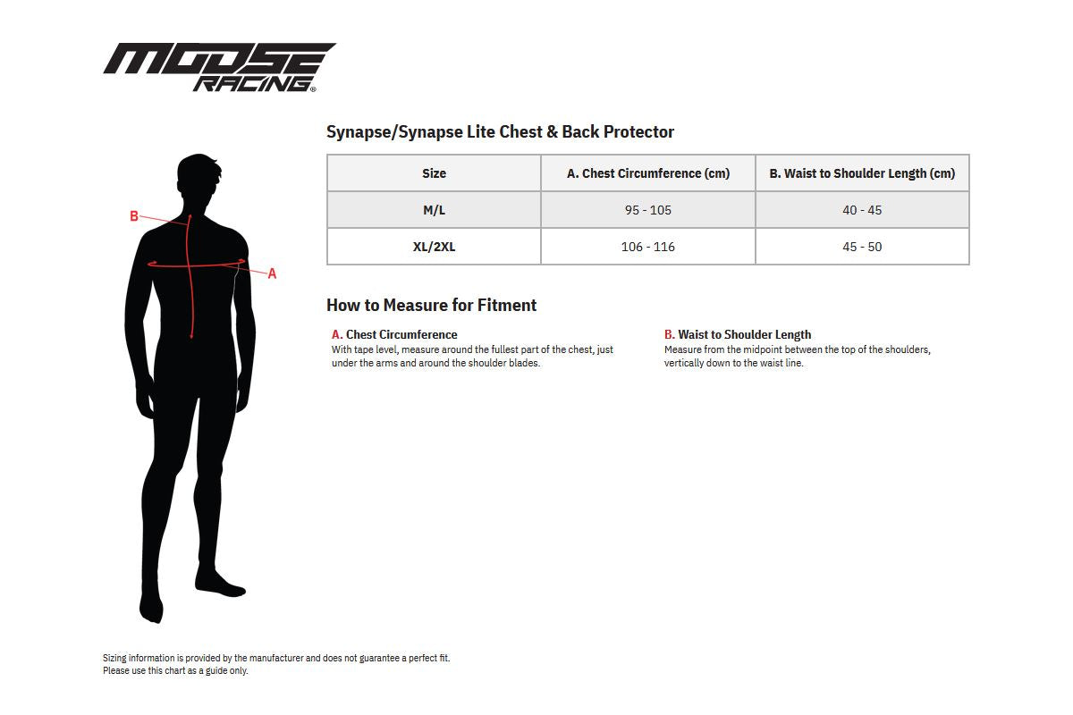 MOOSE RACING Synapse Lite MX Motorcross Protector Red XL/2XL