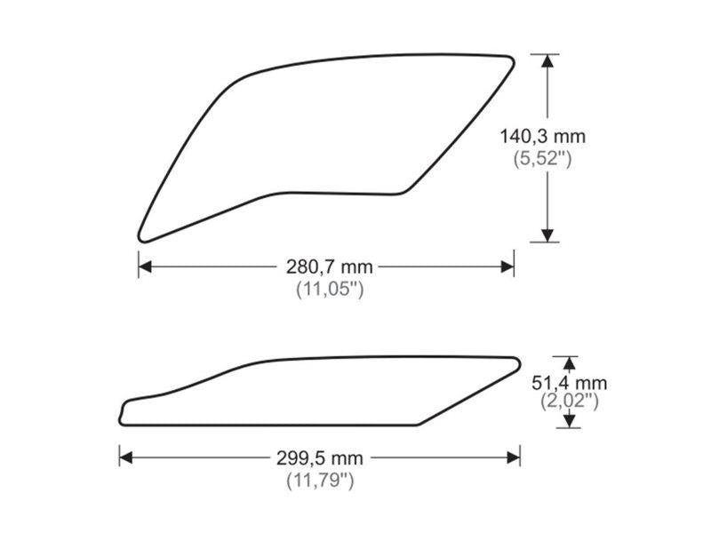 PUIG Side Tank Pad Protector Black for Yamaha YZF R1/M/Race 20-25 20604N