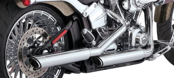 Vance & Hines 3" Twin Slash Slip-On Mufflers Chrome For HD FLSTC 1690 07-17 16335