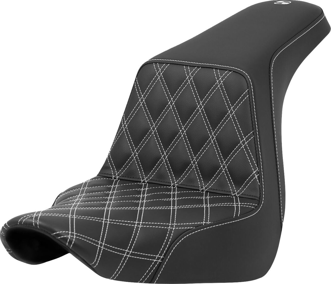 Saddlemen Lattice Stitch Step-Up Seat White For HD FXLRS 1923 18-24 818-29-17206