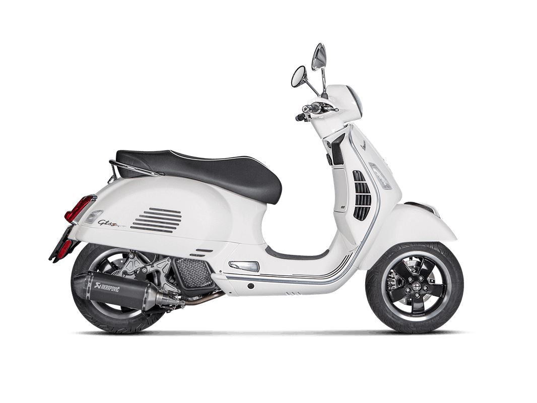 Akrapovic Slip-On Line Muffler Scooter SS/CF For Vespa GTS 125 IGET 21-24 S-VE125SO2-HZBL