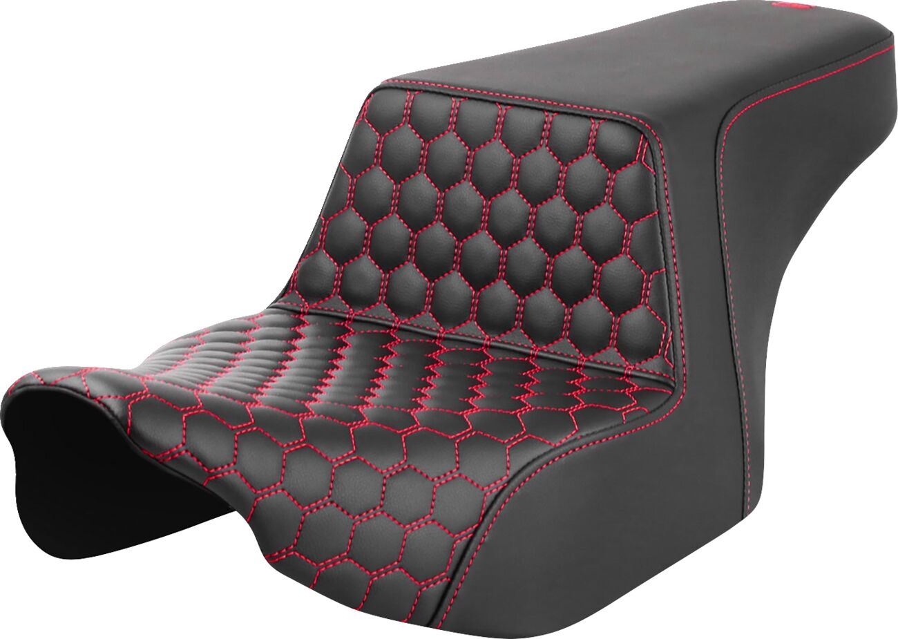Saddlemen Honeycomb Step-Up Seat Red Stitch For HD FLTRXSE 1977 23-24 823-07-17704