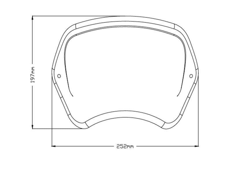 PUIG Retro Fly Screen Matt Black for Harley Davidson Sportster Forty Eight XL1200X 15-20 20399J