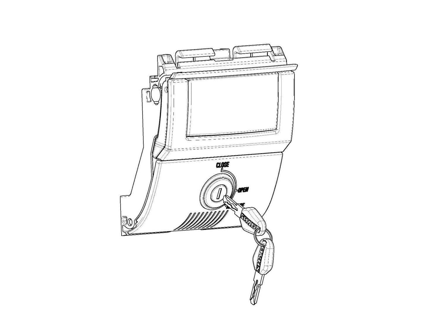 SHAD Replacement Locking Mechanism - SH58X/SH59X D1B59MAR