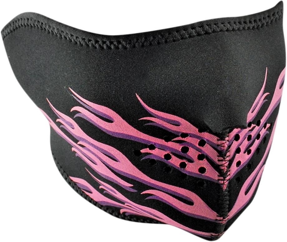 Zan Headgear Pink Flames Half Face Mask - WNFM054H