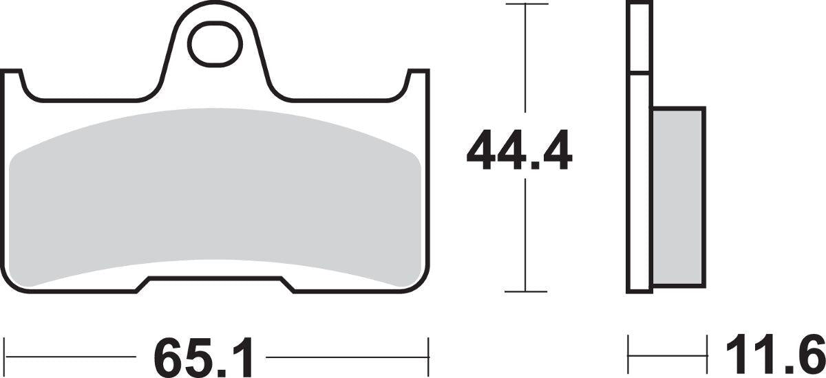 Sbs SI Offroad Sintered Brake Pads For Goes G 525 4X4 2009-2020 Set of 2 799SI