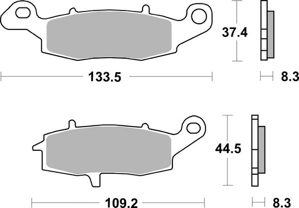 Sbs HF Street Ceramic Organic Brake Pads For Suzuki DL 650 1995-2022 704HF