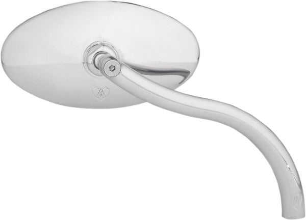 Arlen Ness Cat-Eye Softbend Smooth Mirror Chrome Aluminum Screw-In 13-046