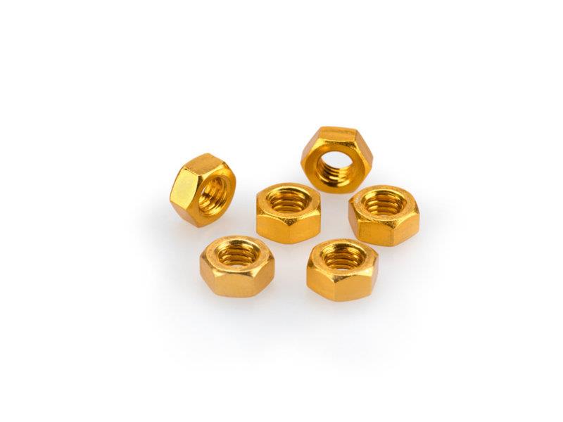 PUIG M6 Nuts x 6 Yellow Universal 0764G
