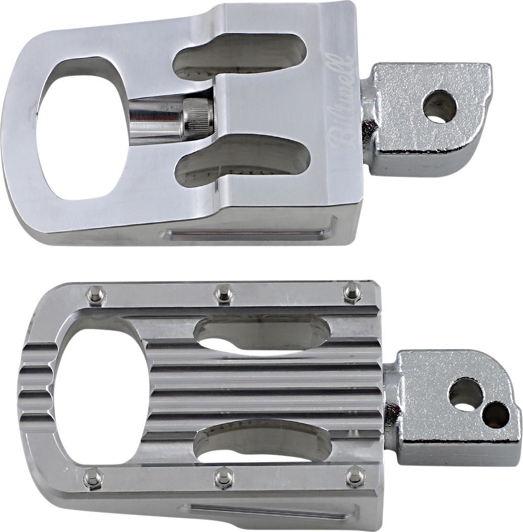 Biltwell Punisher Passenger Footpegs in Polished Finish To Fit 2018 2020 Softail Models Motorcycle
