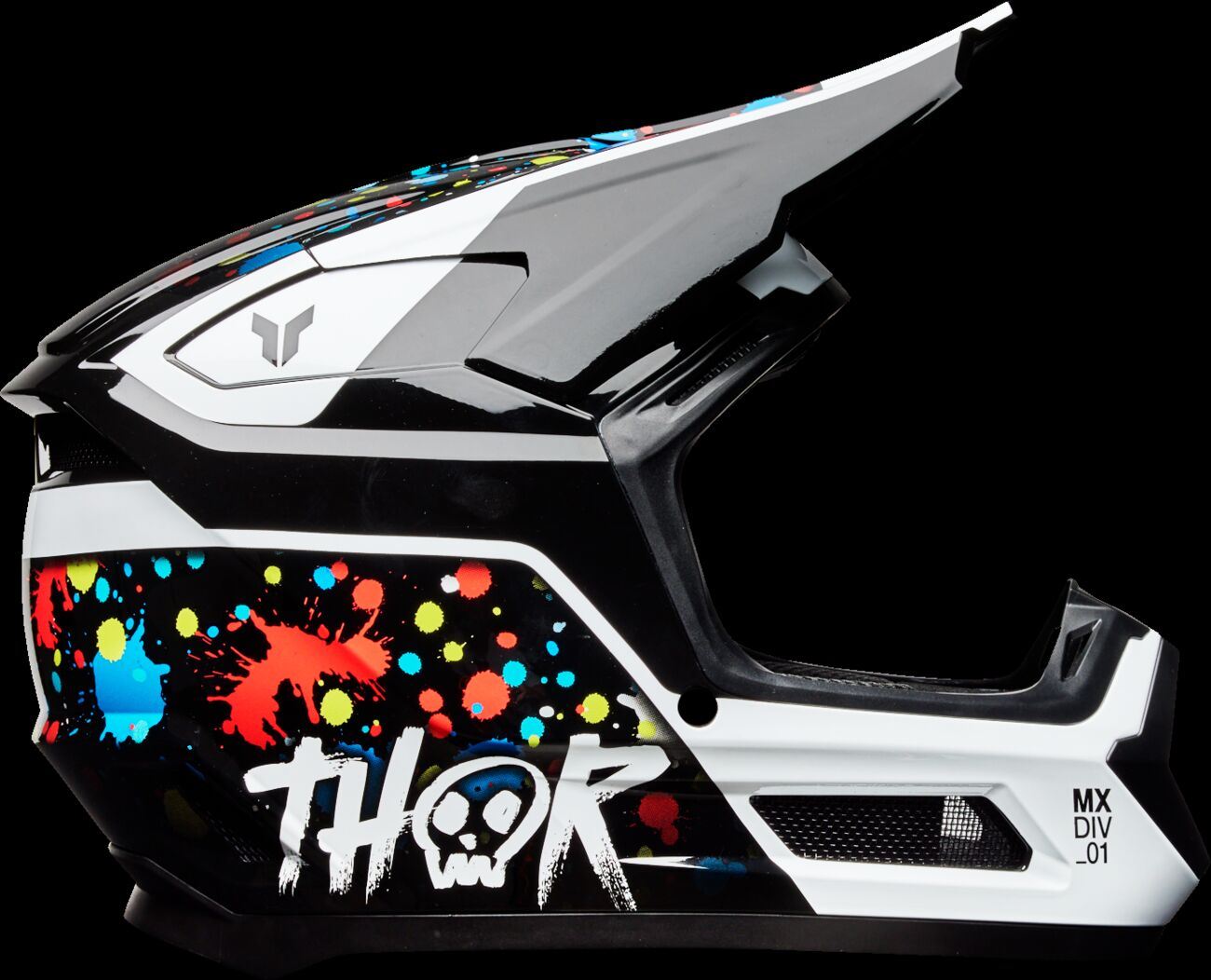 THOR Youth Fleet Splat Helmet BLK 2025 Model
