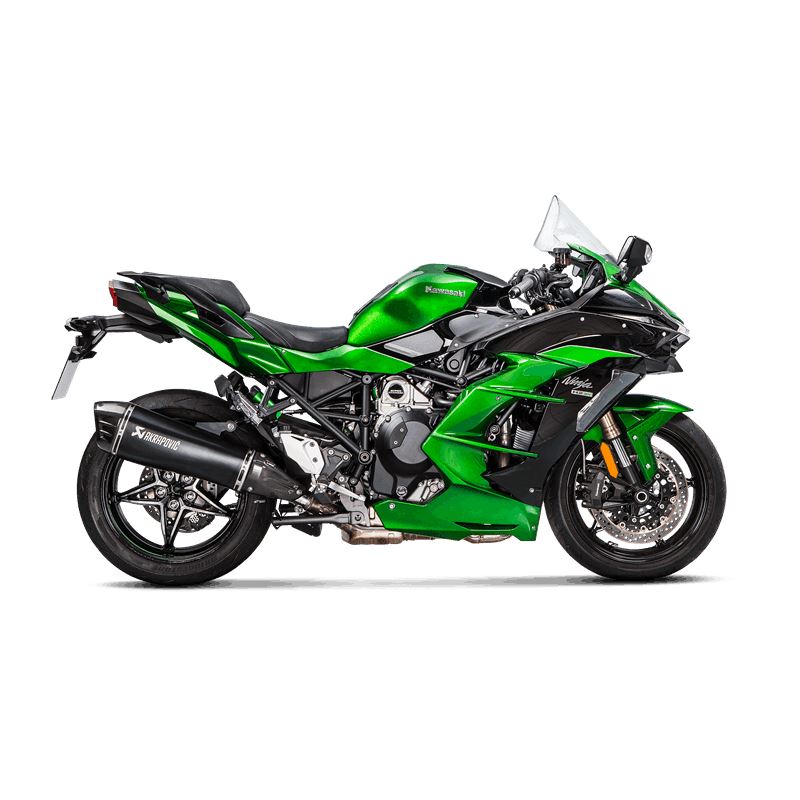 Akrapovic Slip-On Line Muffler Scooter TI Black For Kawasaki H2 1000 SX 18-20 S-K10SO21-HRAABL