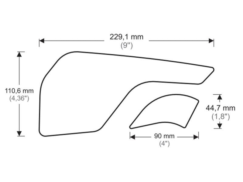 Puig Side Tank Pad Protector Black 0550A