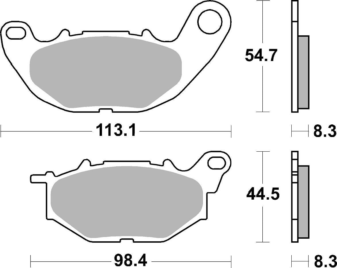 Sbs DS Racing Dual Sintered Brake Pads For Yamaha YZF-R3 2015-2024 931DS-2