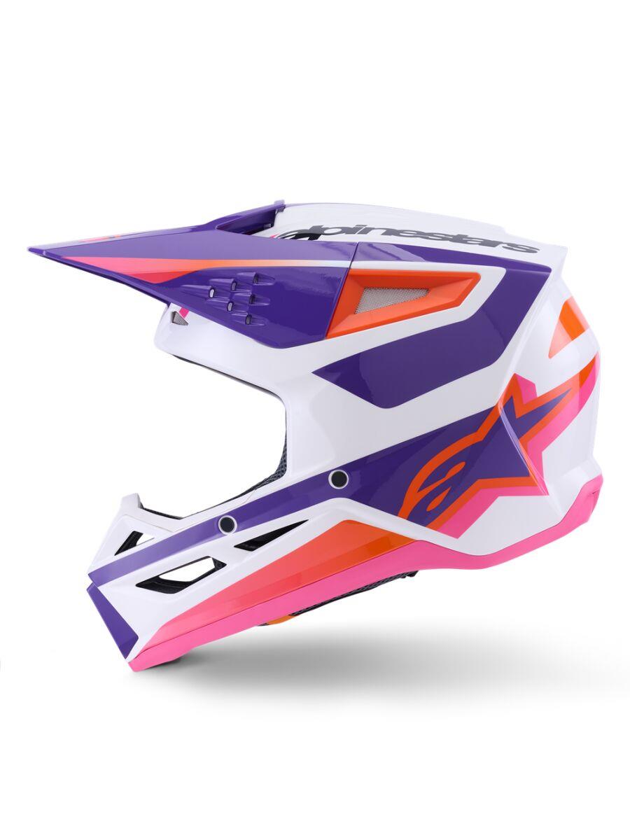 ALPINESTARS SM3 Heat Helmet WHT/PU/PINK 2025 Model
