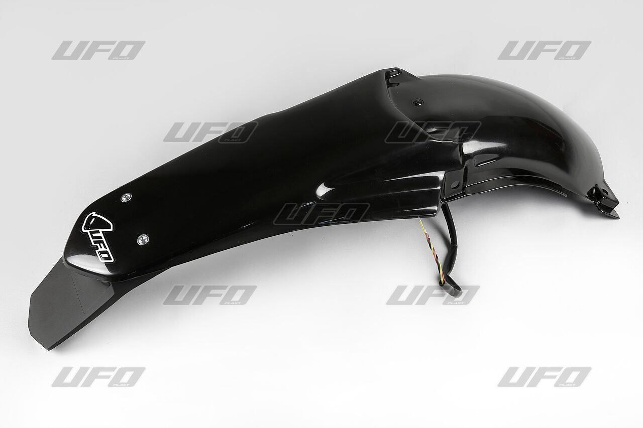UFO ENDURO REAR FENDER W/ LED-LIGHT YAMAHA YZ125/250 BLACK YA03893-001