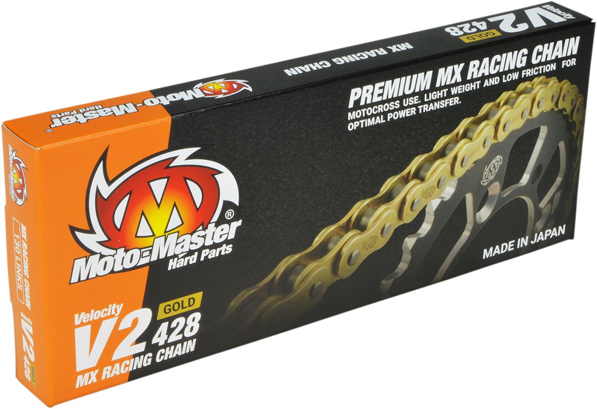 Moto-Master Uom 428 V2 Drive Chain For Yamaha XSR 125 1977-2026 Gold 642801