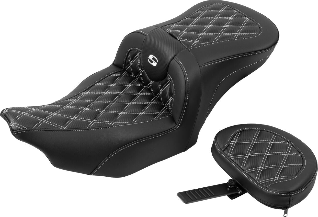 Saddlemen Roadsofa Lattice Stitch With Backrest For HD FLTRXSE 1977 23-24 823-07-206B6