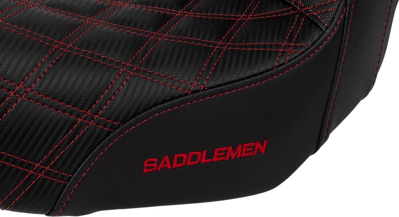 Saddlemen Honeycomb Step-Up Saddlehyde Seat Without Backrest For Harley Davidson FXDF 1690 SC80604RED