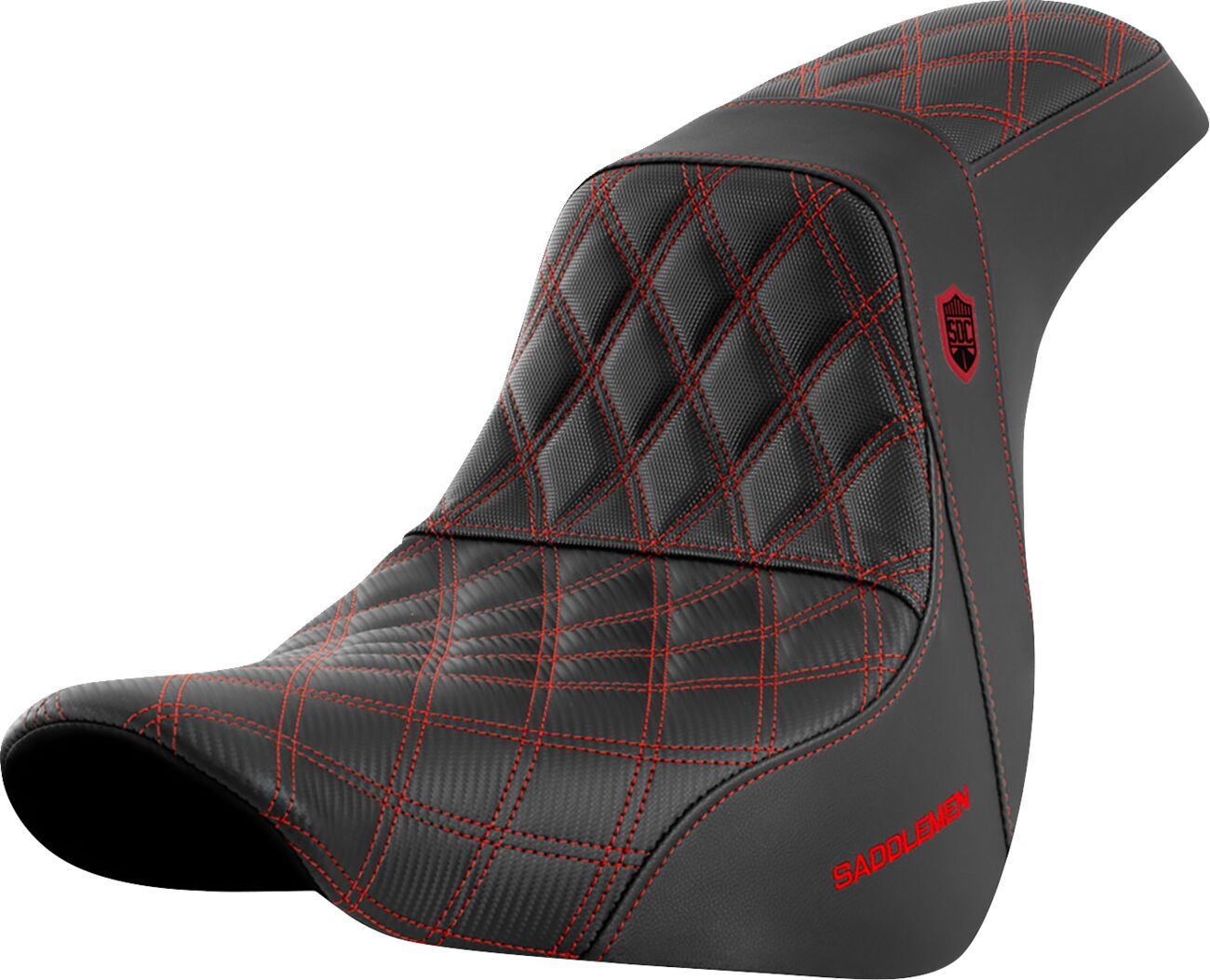 Saddlemen Pro Series SDC Performance Grip Saddlehyde Seat Without Backrest For Harley Davidson FLSB 1750 ABS 18-20 SC81829RED