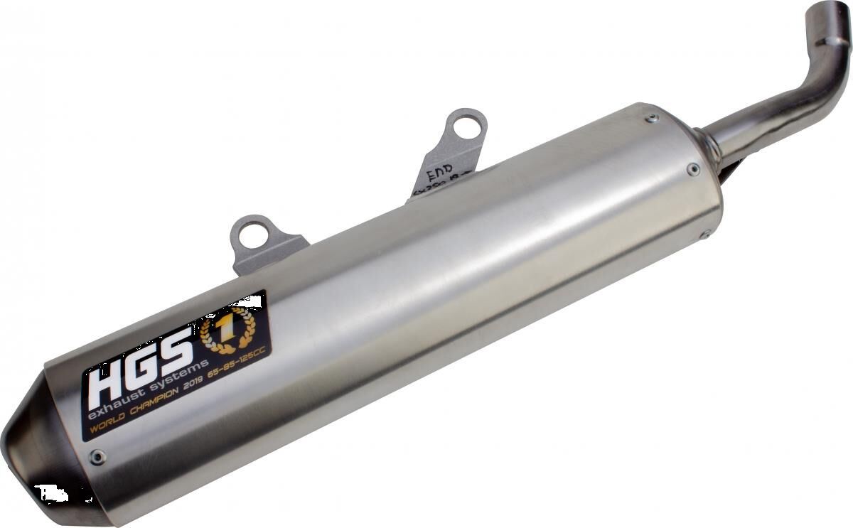 HGS Silencer For KTM EXC 300 Husq EXC 300 Gas 300 20-23 Silver Stainless Steel Xe-220-Ssg