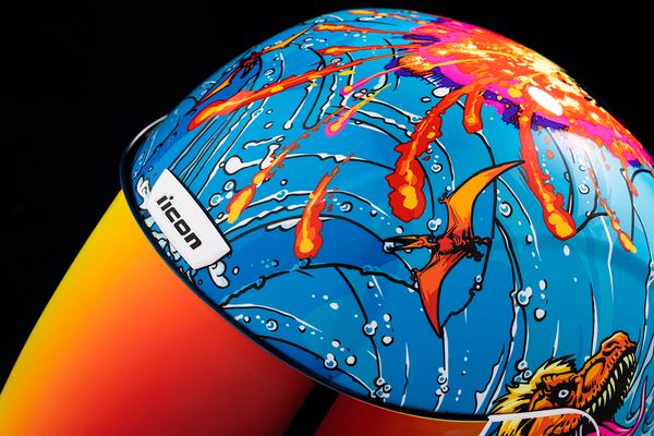 ICON Airform™ Dino Fury Motorcycle Helmet Blue - 2023 Model