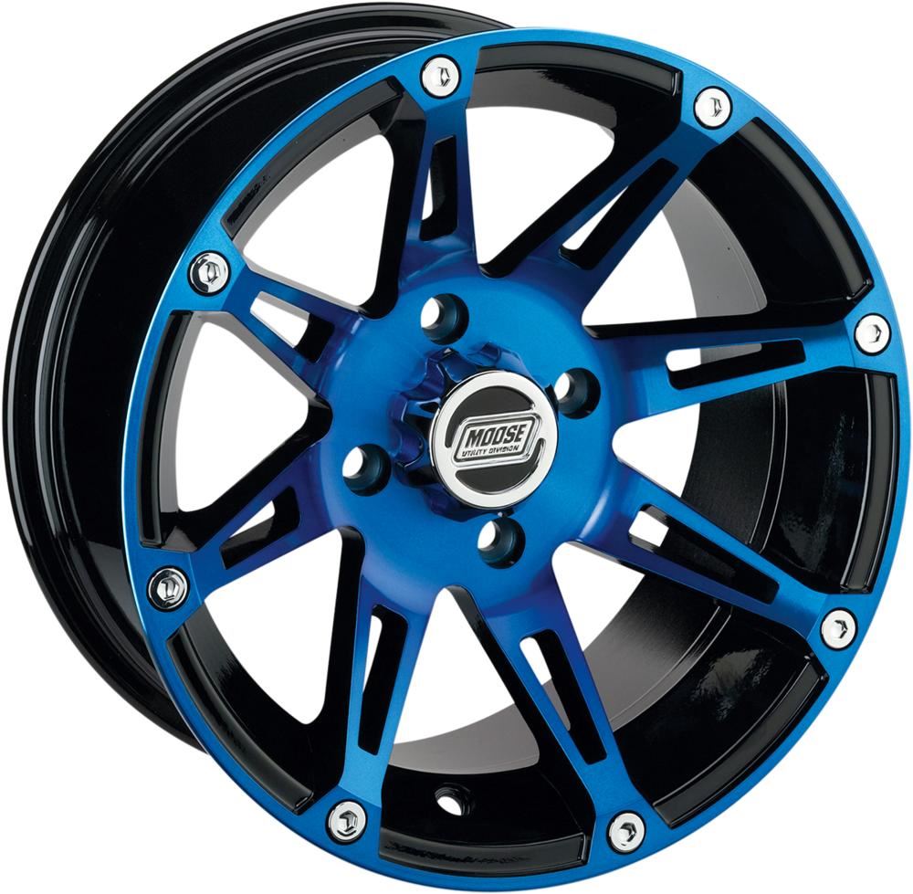Moose Utility 387 Blue 12X7 4/136 4+3 Alloy Quad UTV Wheel
