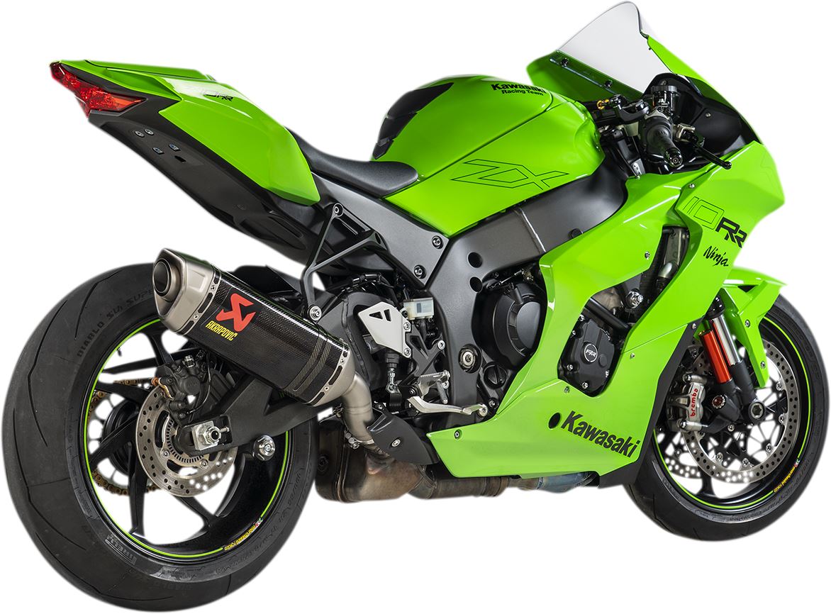 Akrapovic Slip-On Series Muffler CF/TI For Kawasaki ZX-10 R 1000 19-24 S-K10SO27-HRC