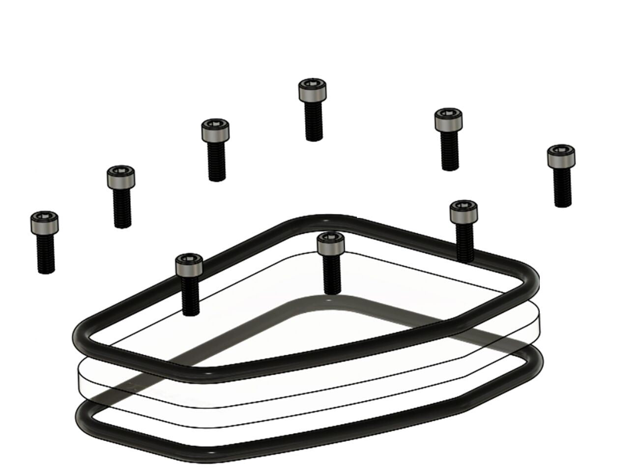 Trask Assault Cam Cover Repair Kit For Harley FLHX 1750 1996-2017 Raw TM-017-RK