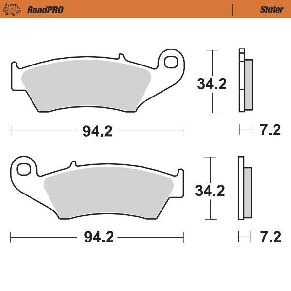 Moto-Master RoadPRO Sinder Brake Pad Front For Suzuki DR 650 S 1993-2025 403901