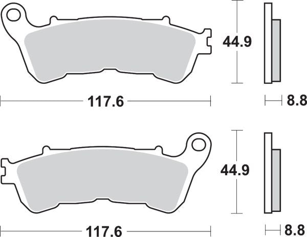 Sbs HS Street Excel Sintered Front Brake Pads For Honda CTX 1300 2004-2018 828HS